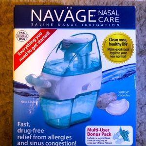 Navage nasal care for saline nasal irrigation